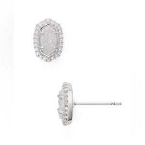 Kendra Scott Emilie Stud Earrings with Platinum Druzy